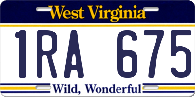 WV license plate 1RA675