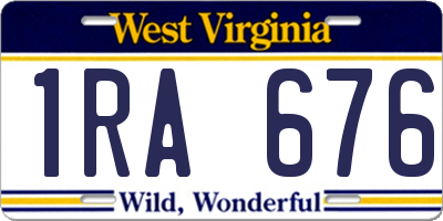 WV license plate 1RA676