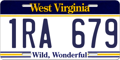 WV license plate 1RA679