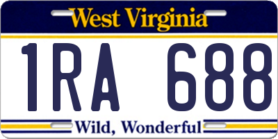 WV license plate 1RA688