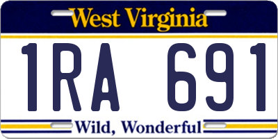 WV license plate 1RA691