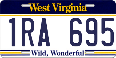 WV license plate 1RA695