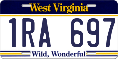 WV license plate 1RA697
