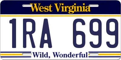 WV license plate 1RA699