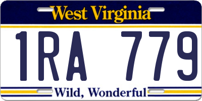 WV license plate 1RA779