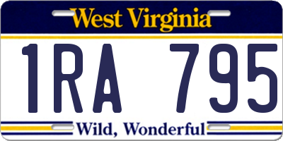 WV license plate 1RA795