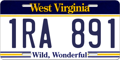 WV license plate 1RA891