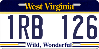 WV license plate 1RB126