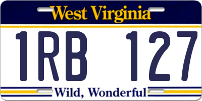 WV license plate 1RB127