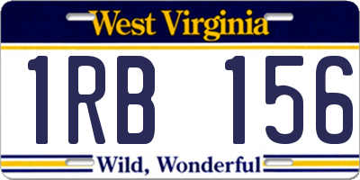 WV license plate 1RB156