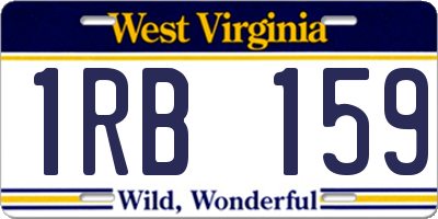 WV license plate 1RB159