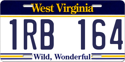 WV license plate 1RB164