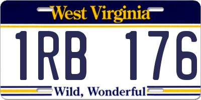 WV license plate 1RB176