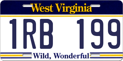 WV license plate 1RB199