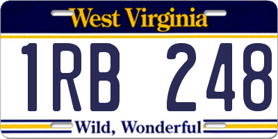 WV license plate 1RB248