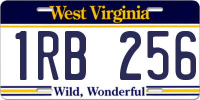 WV license plate 1RB256