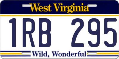 WV license plate 1RB295