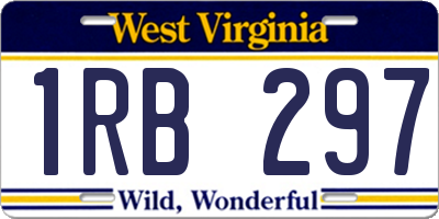 WV license plate 1RB297