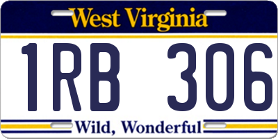 WV license plate 1RB306