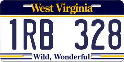 WV license plate 1RB328