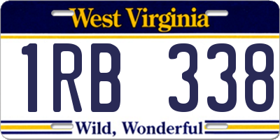 WV license plate 1RB338
