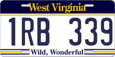 WV license plate 1RB339