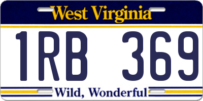 WV license plate 1RB369