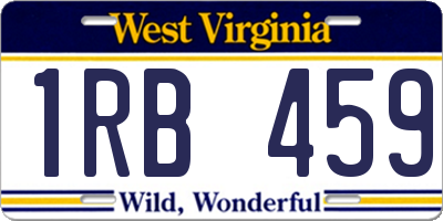 WV license plate 1RB459