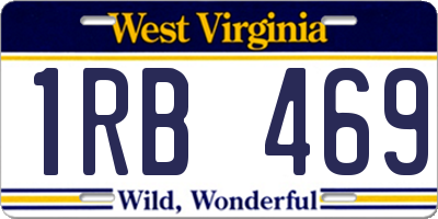 WV license plate 1RB469