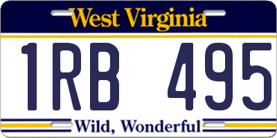 WV license plate 1RB495