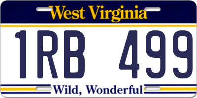 WV license plate 1RB499