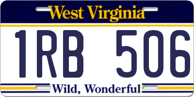 WV license plate 1RB506