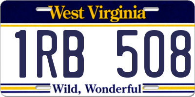 WV license plate 1RB508