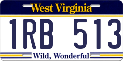 WV license plate 1RB513