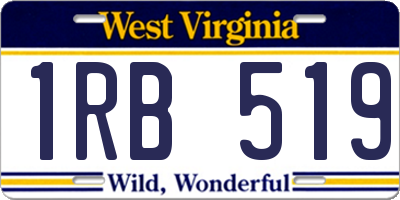 WV license plate 1RB519