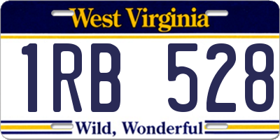 WV license plate 1RB528