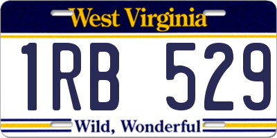 WV license plate 1RB529