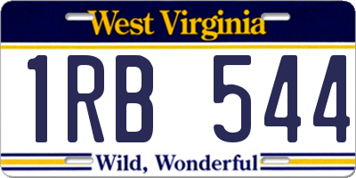 WV license plate 1RB544