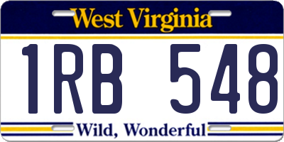 WV license plate 1RB548