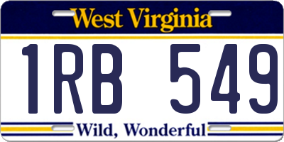 WV license plate 1RB549