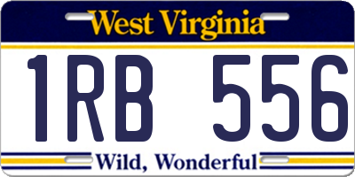 WV license plate 1RB556