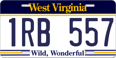 WV license plate 1RB557