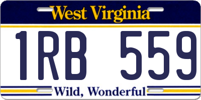 WV license plate 1RB559