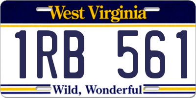 WV license plate 1RB561