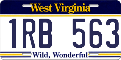 WV license plate 1RB563