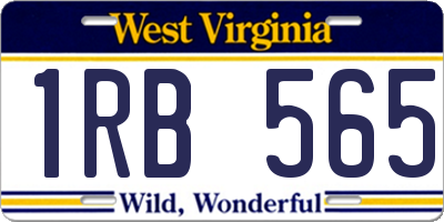 WV license plate 1RB565