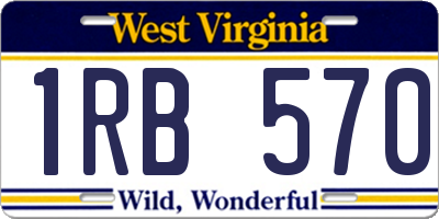 WV license plate 1RB570