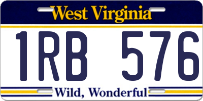 WV license plate 1RB576