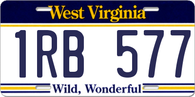 WV license plate 1RB577