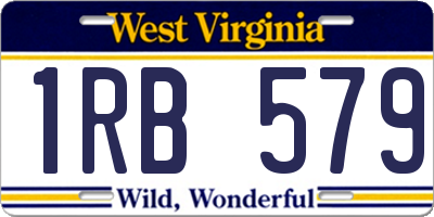 WV license plate 1RB579